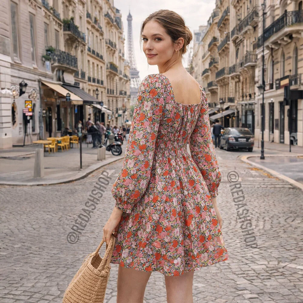 J.CREW Cinched Waist Cotton Floral Babydoll Mini Dress in Liberty Meadow Size 12
